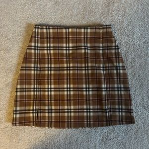 Brandy Melville Plaid Cara Skirt